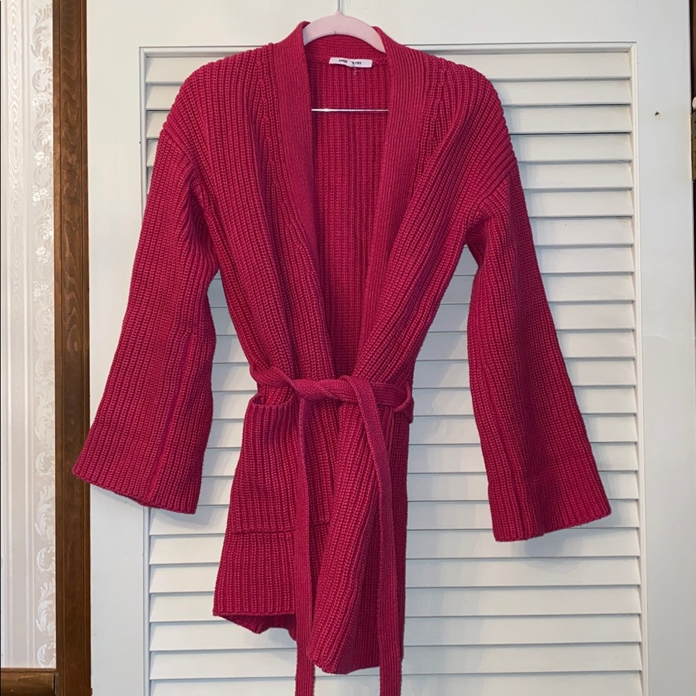 Emerson Fry Organic cotton wrap sweater pink